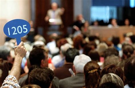 Attending Live Auctions .